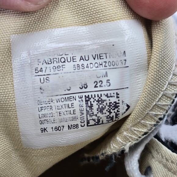 Converse CTAS All Star Lux Black Y2K Hidden Wedge Sneakers Womens 5.5 547198F - Picture 15 of 15